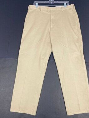Peter Millar  Men's Size 36 Beige Cotton Stretch Pants 100% Pima Cotton Zipper